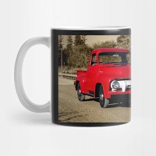 Red Truck On Road Mug